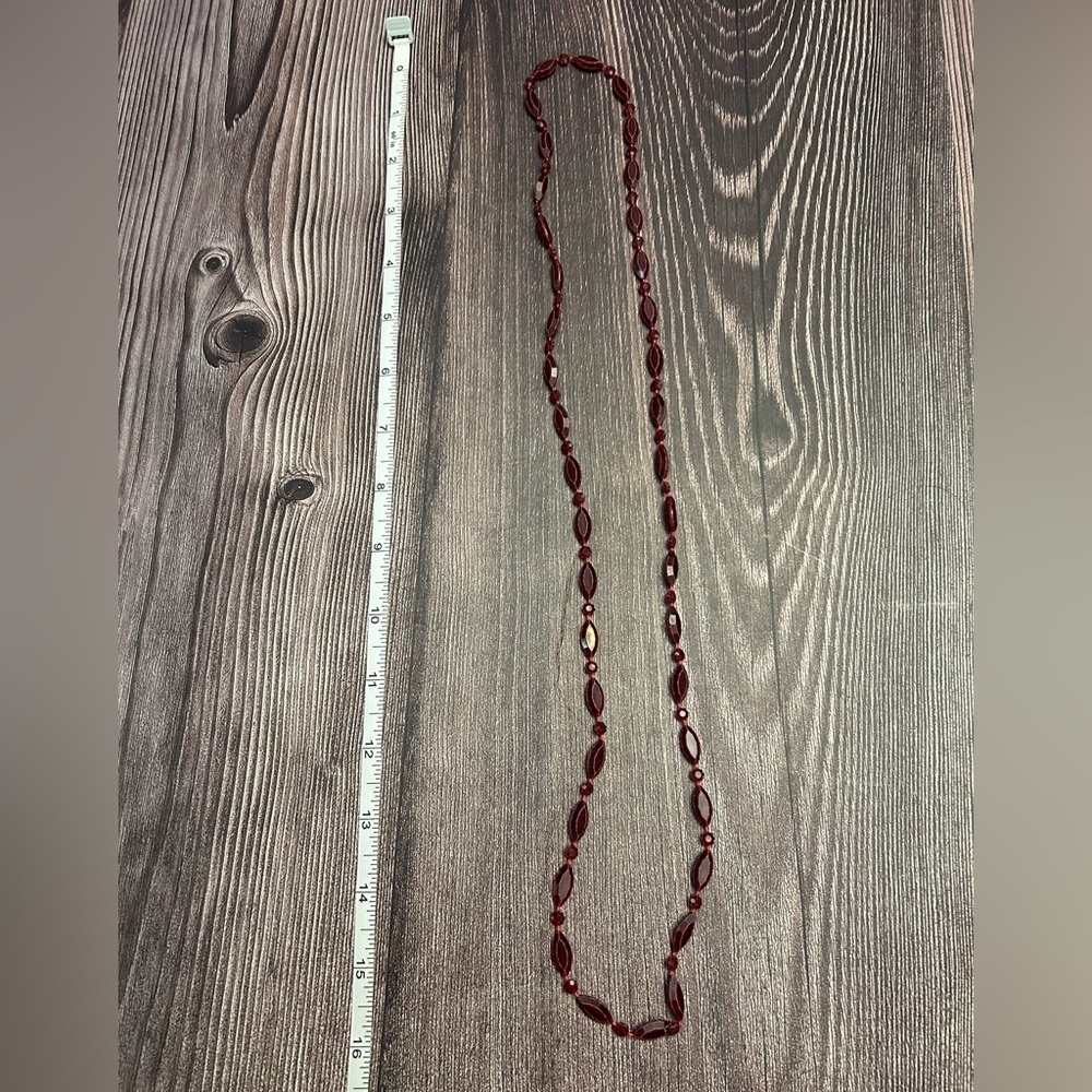 Elegant Red Beaded Necklace